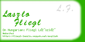 laszlo fliegl business card